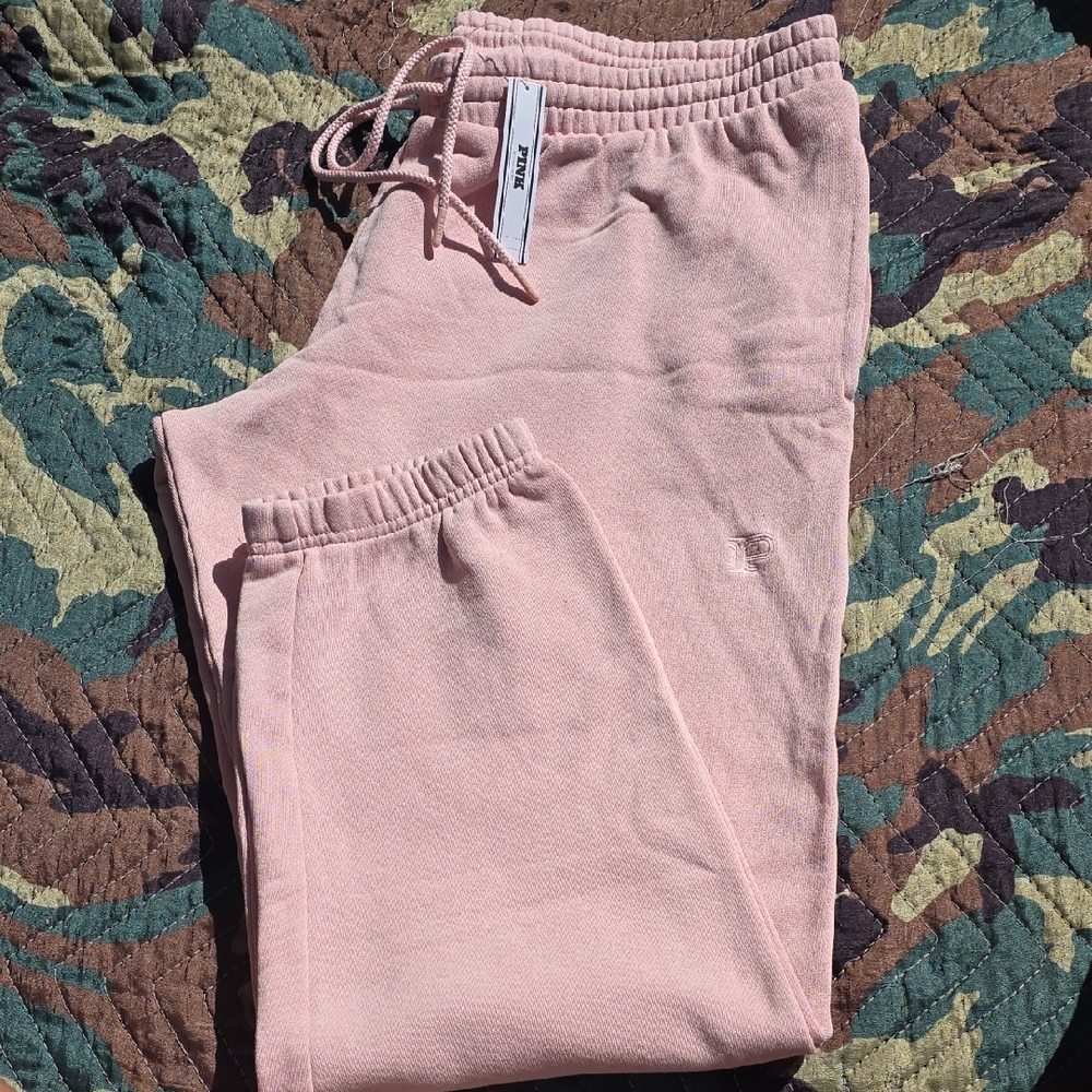 PINK Victoria's Secret Pastel Pink Jogger Sweatpants New With Tags Size XL